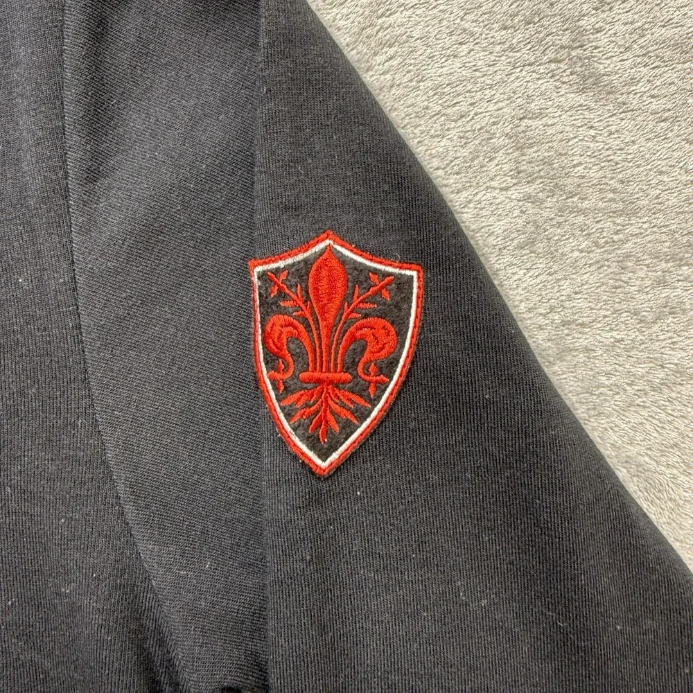 Italy Firenze Black And Red Full Zip Jacket Size Small